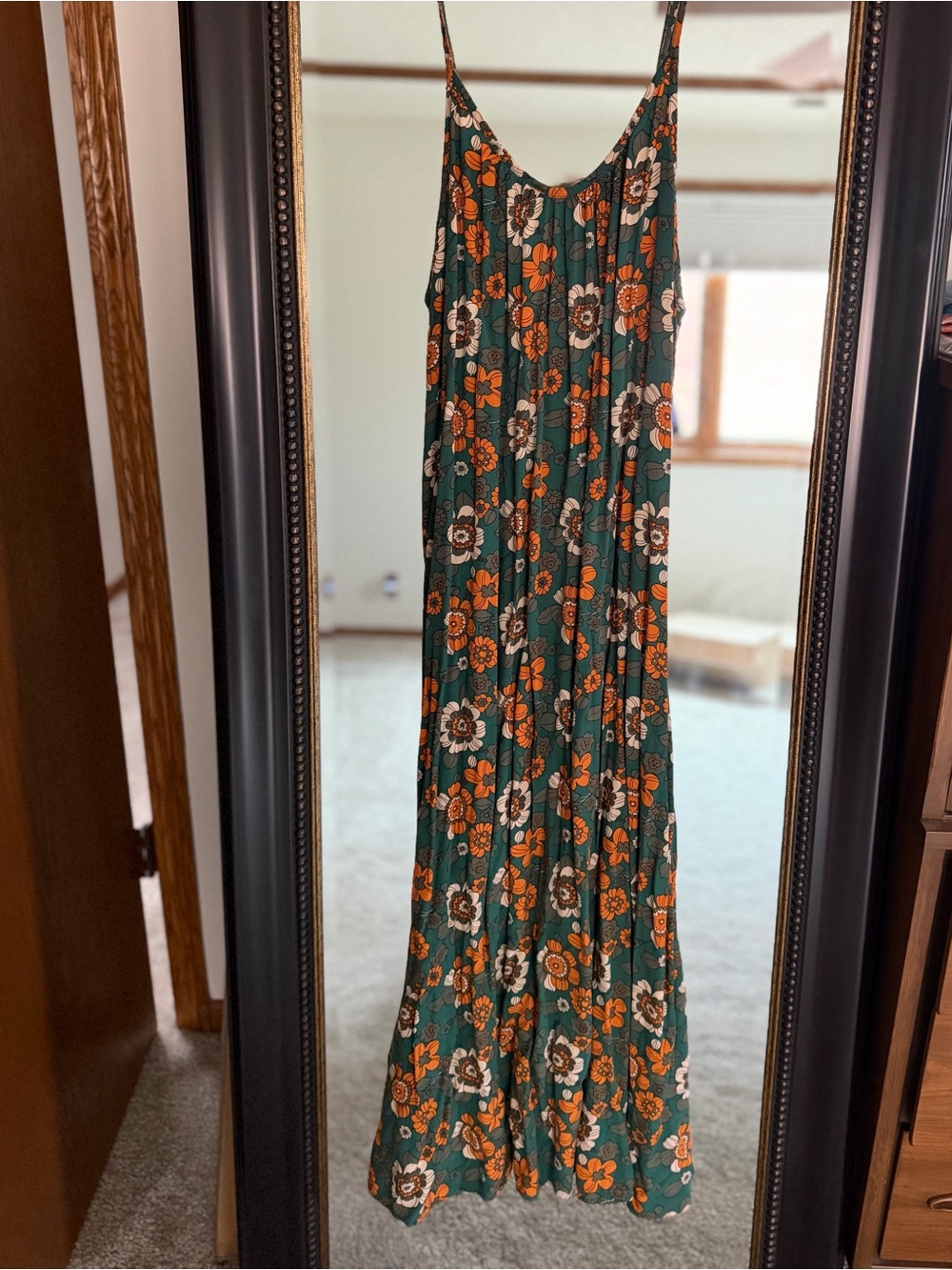 NATURAL LIFE Lizzie Midi Dress Orange Retro Floral